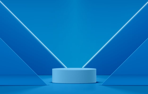 abstract shapes on blue background