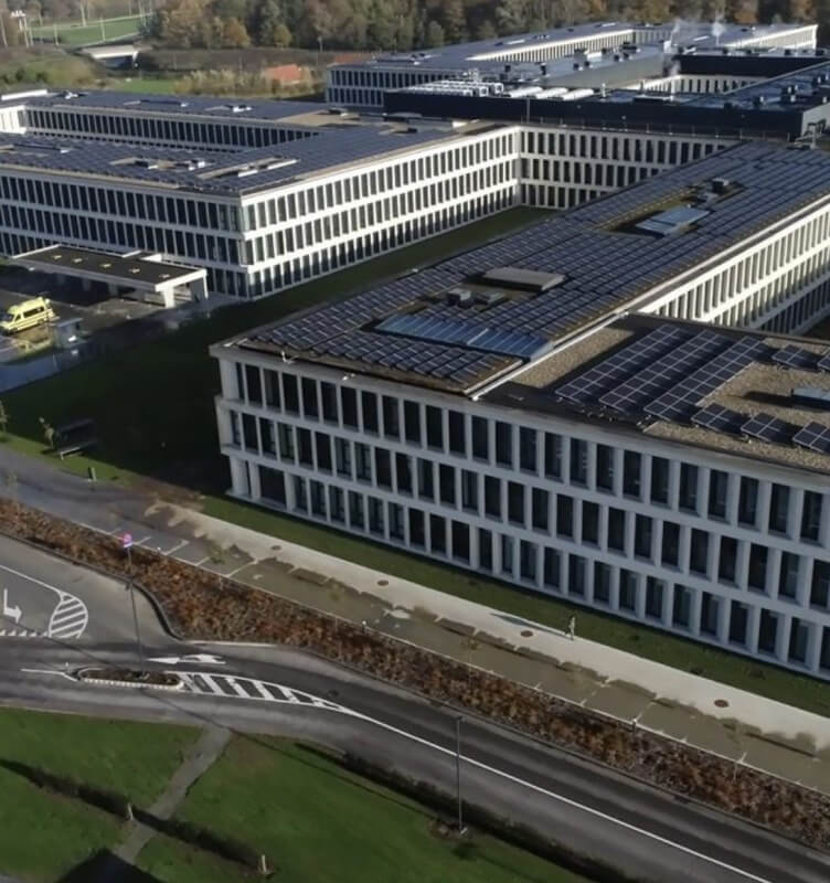 Aerial view of the AZ Groeninge campus