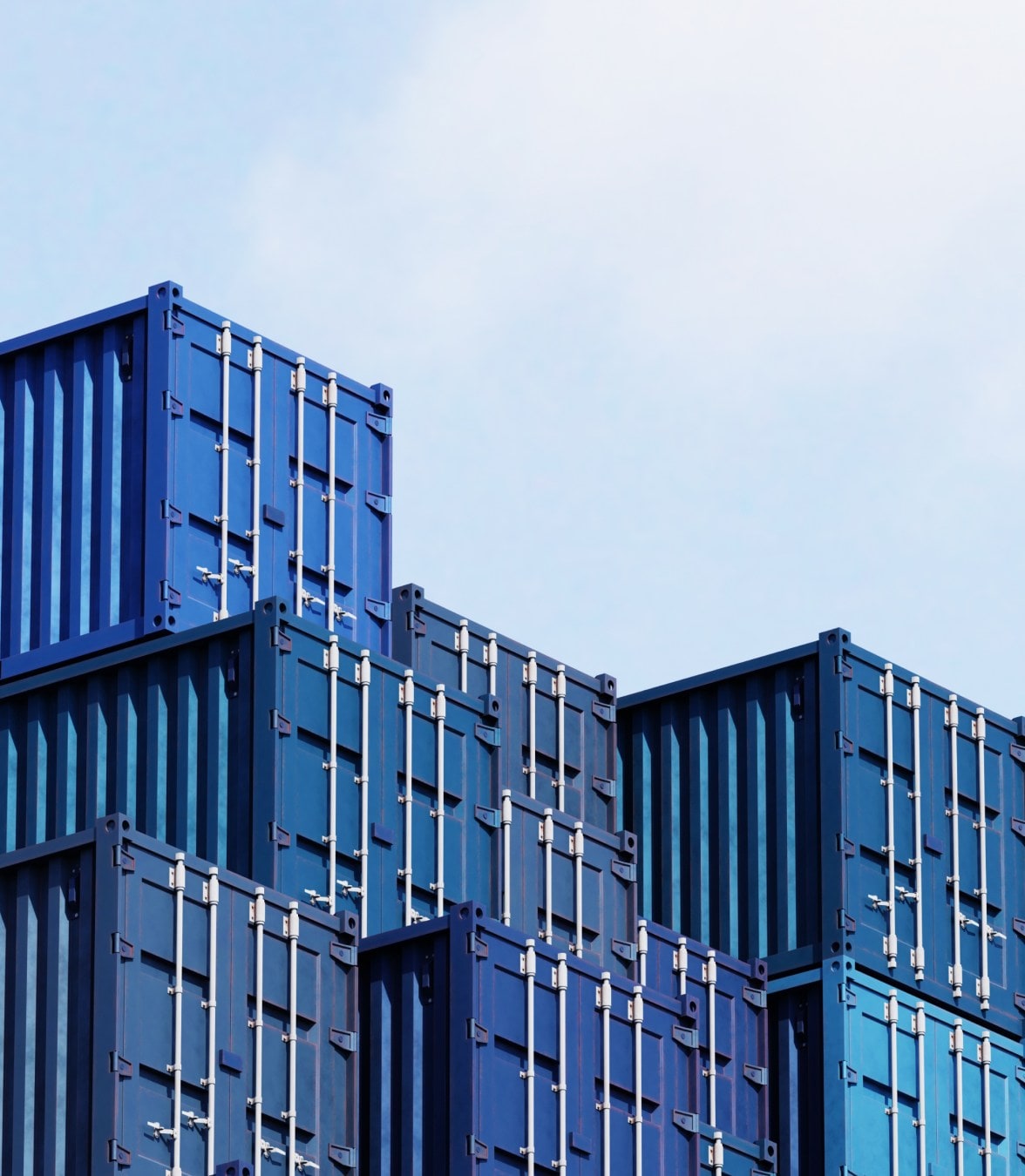 stacked shipping containers