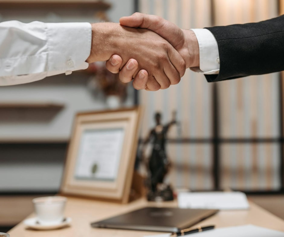 professionals shaking hands