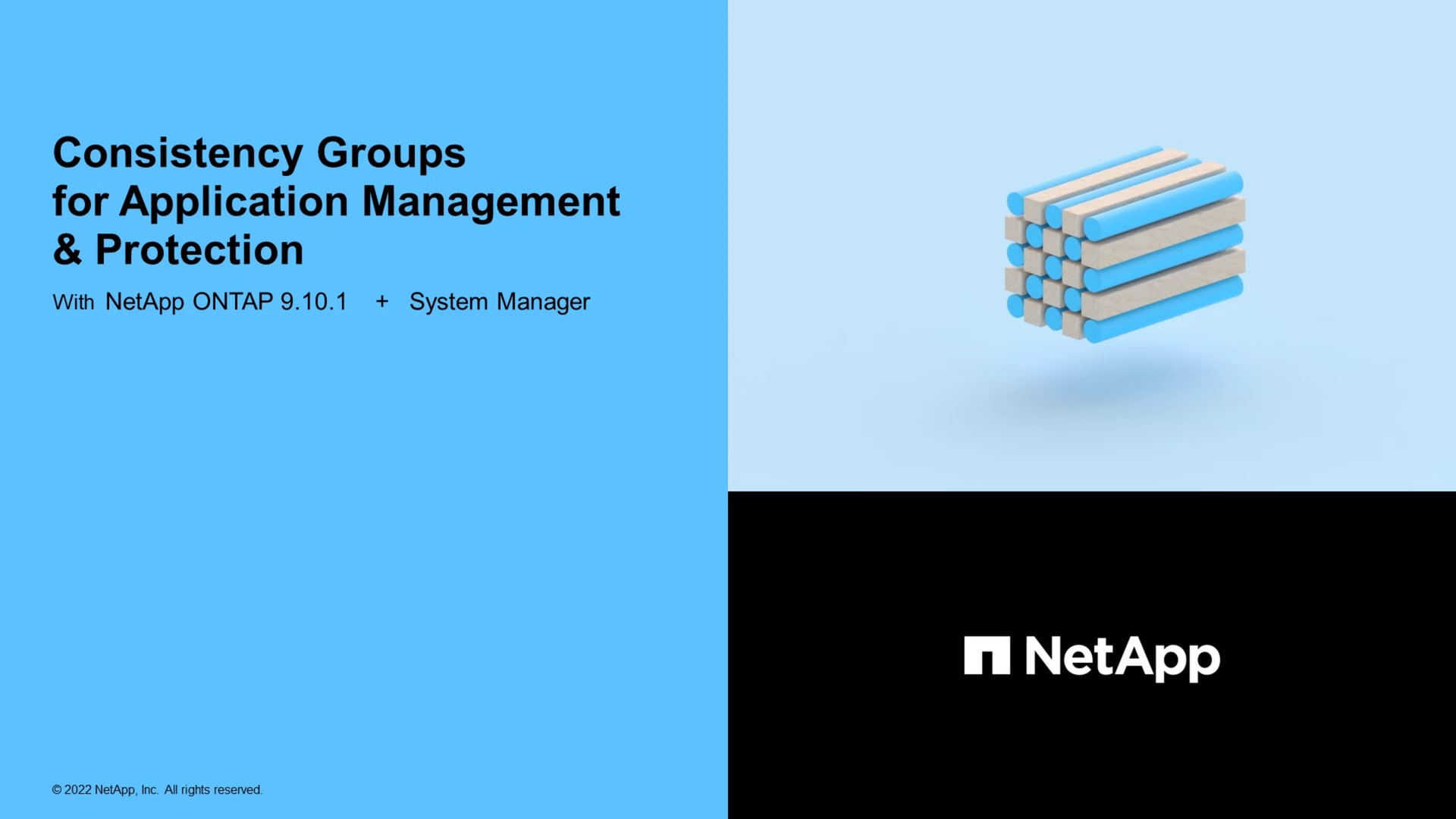 Consistency groups for application management and protection | NetApp Video