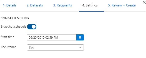 enable snapshots 1