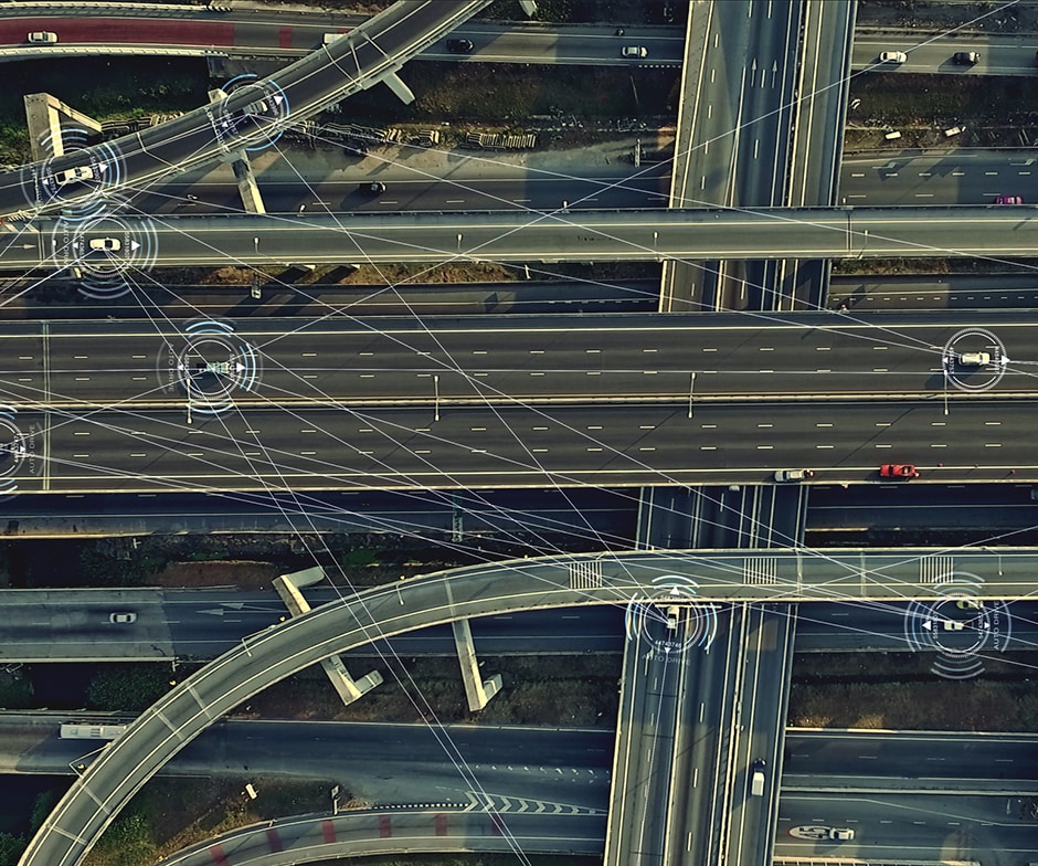 鸟瞰图中的高速公路