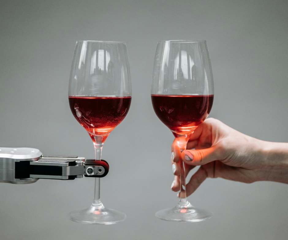 hands holding wine glasses