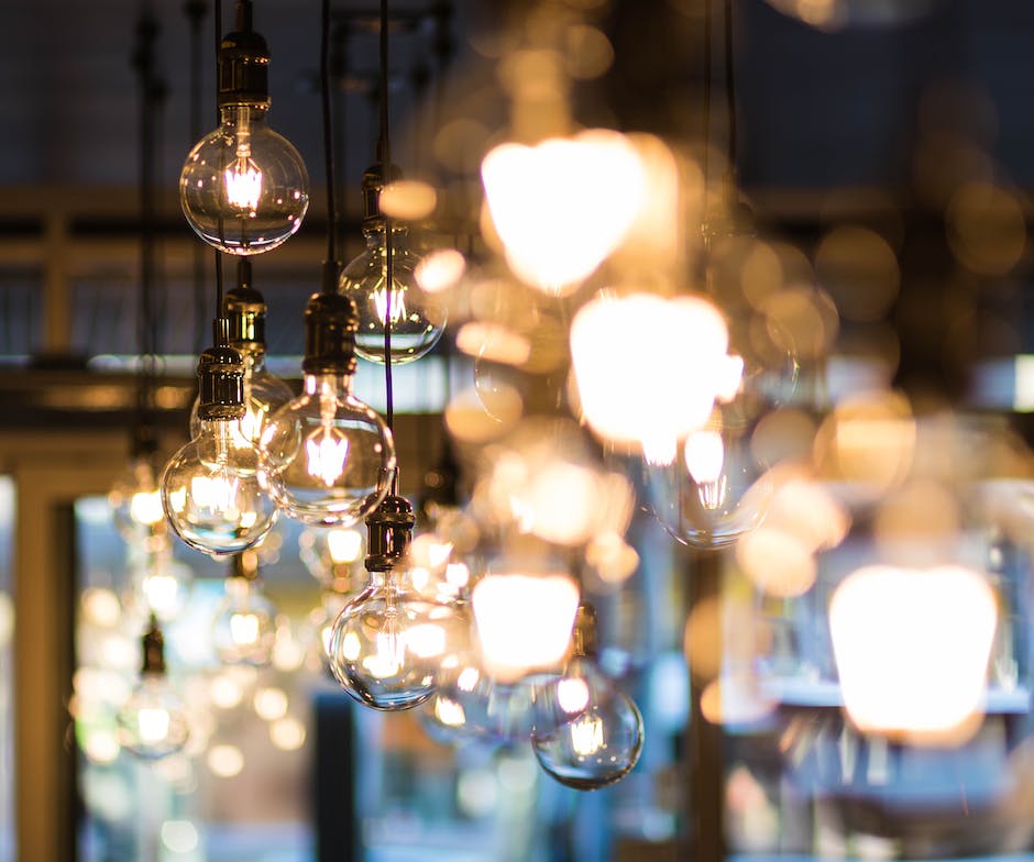 Light bulbs on