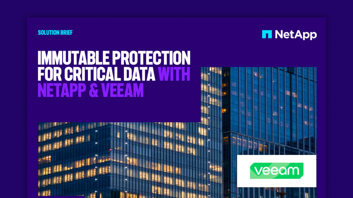 Veeam: protección inmutable para datos críticos con NetApp & Veeam