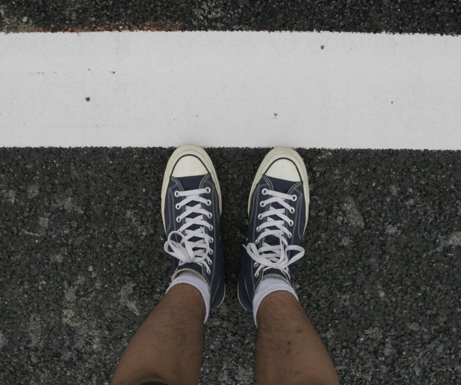 person wearing shoes