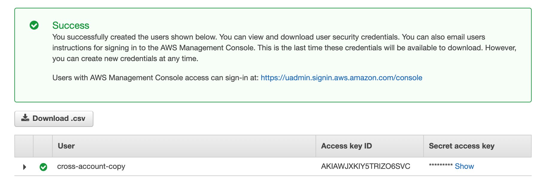 access key ID