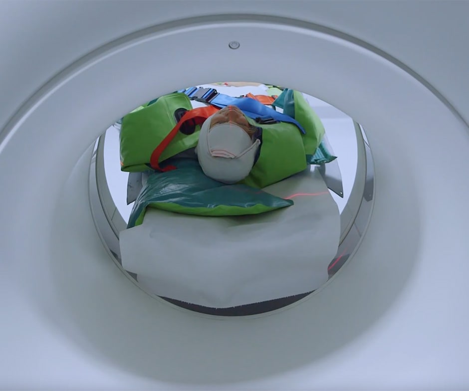 Person going through MRI