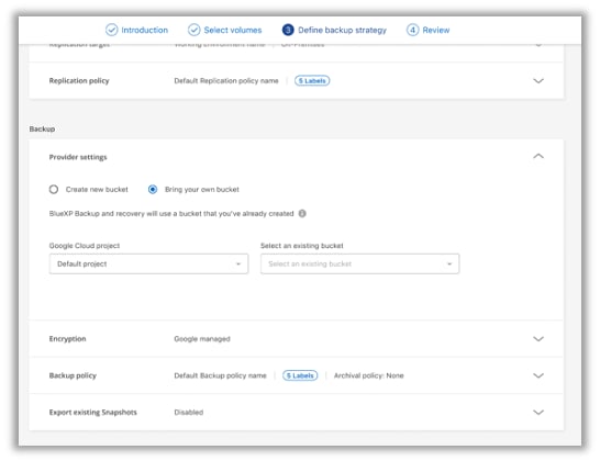 backup recovery interface