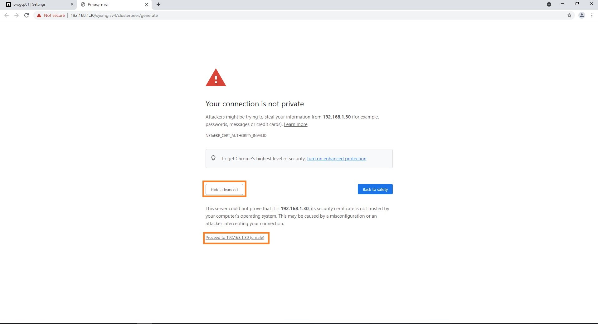 System manager login