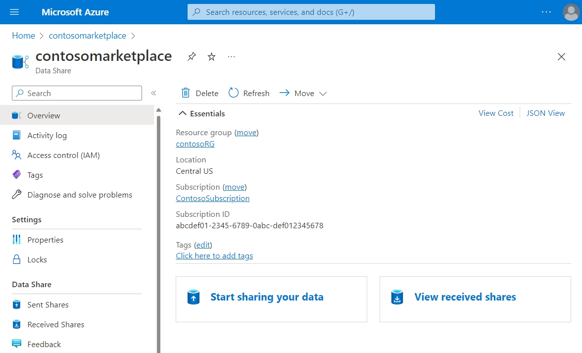 share receive data