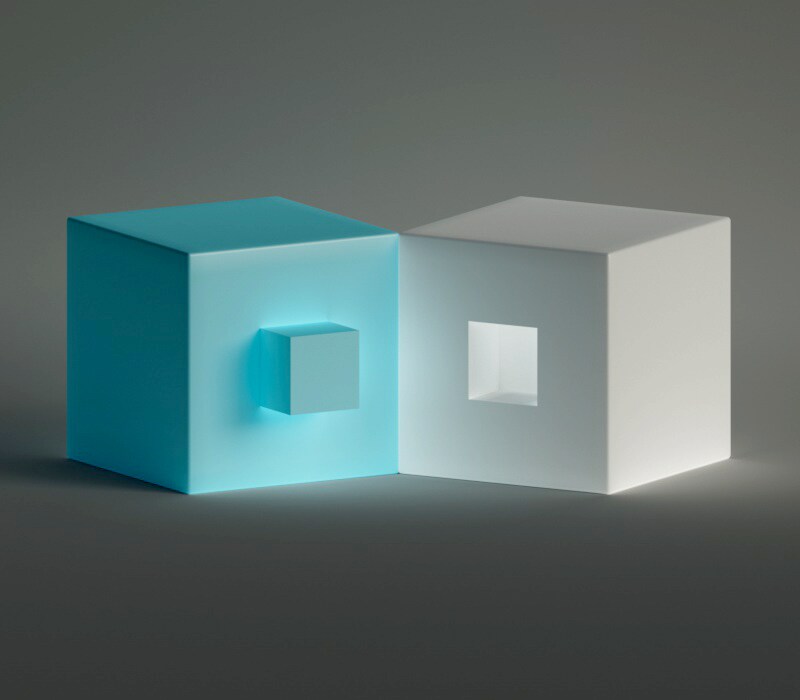 indicatori di difformità blu e bianco