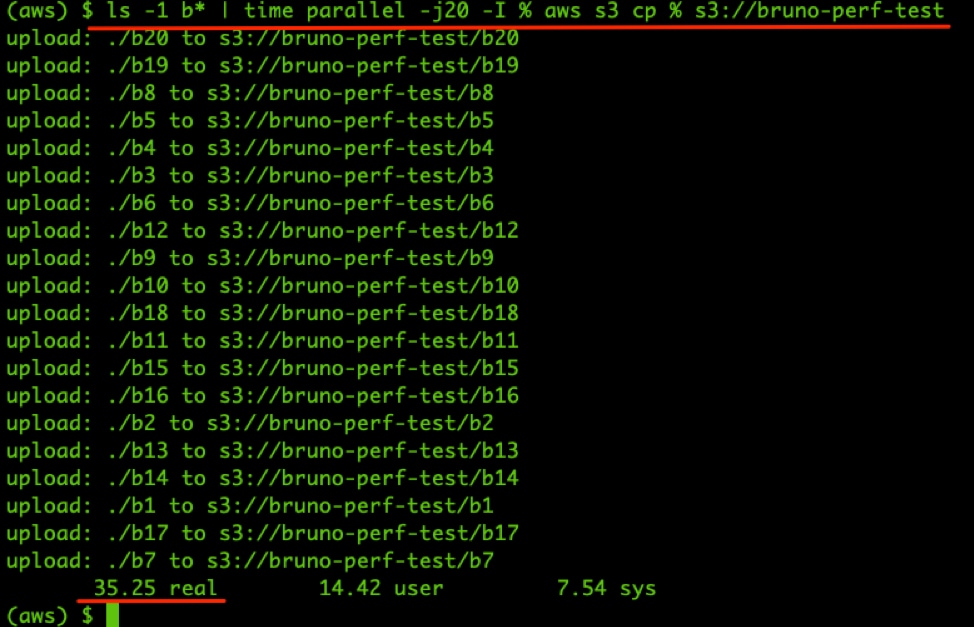 AWS S3 bucket in parallel -1