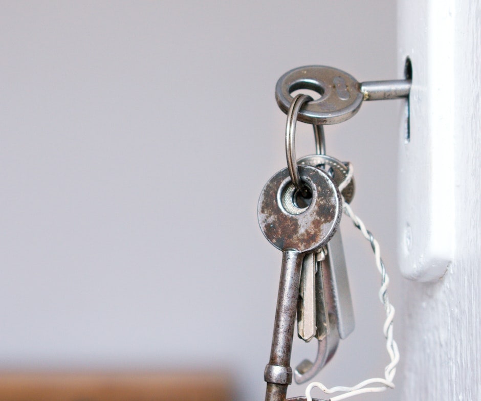 Keys in the door knob