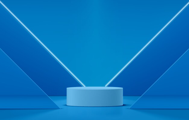 Blue disc behind blue background