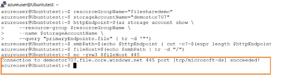 Connection succeeded!