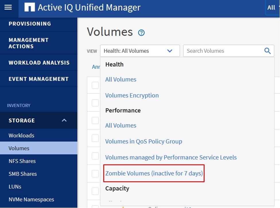 screenshot_activeIQUnifiedManager_Volumes-2