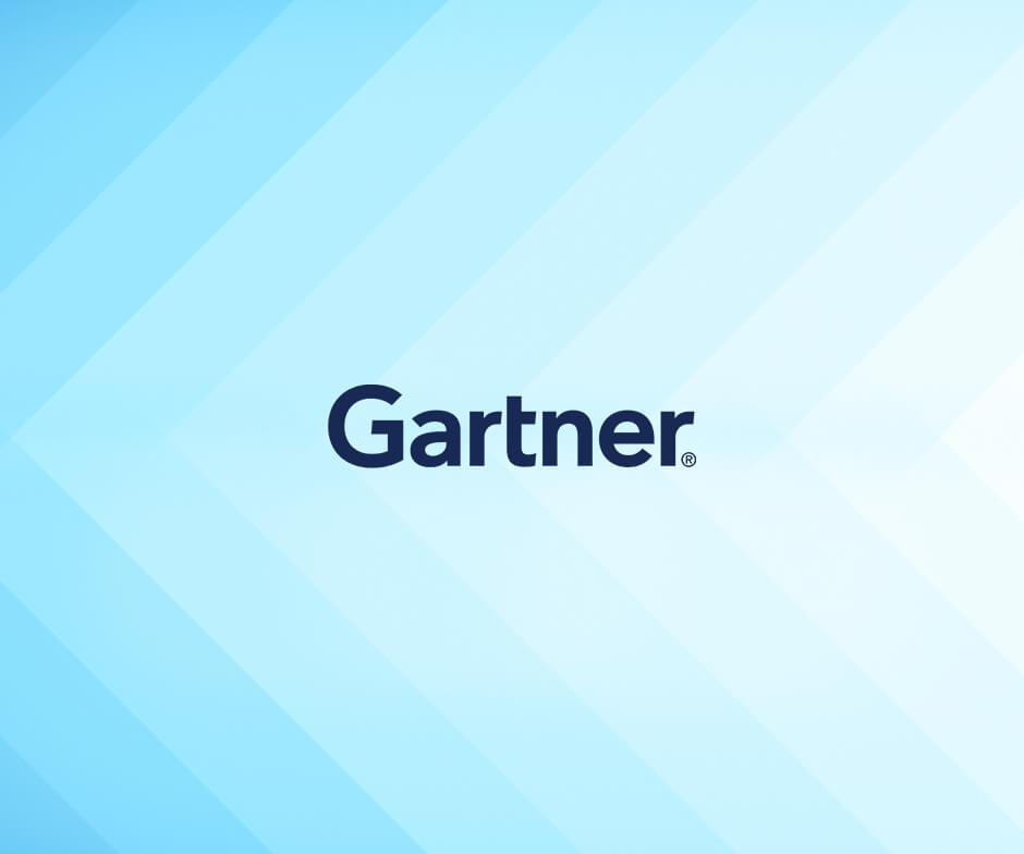 蓝色图案背景上的 Gartner