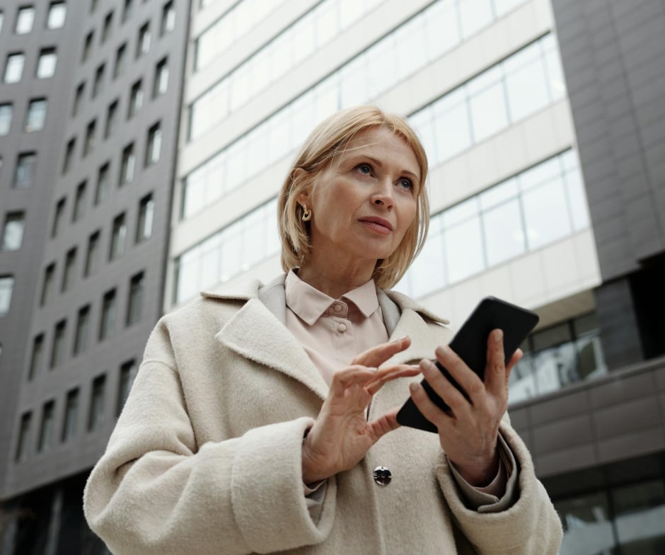 person working on the phone