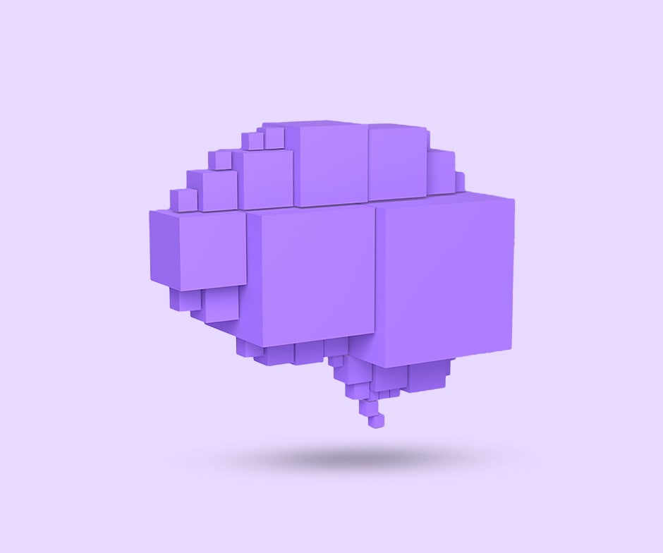 lavender background with purple abstract object