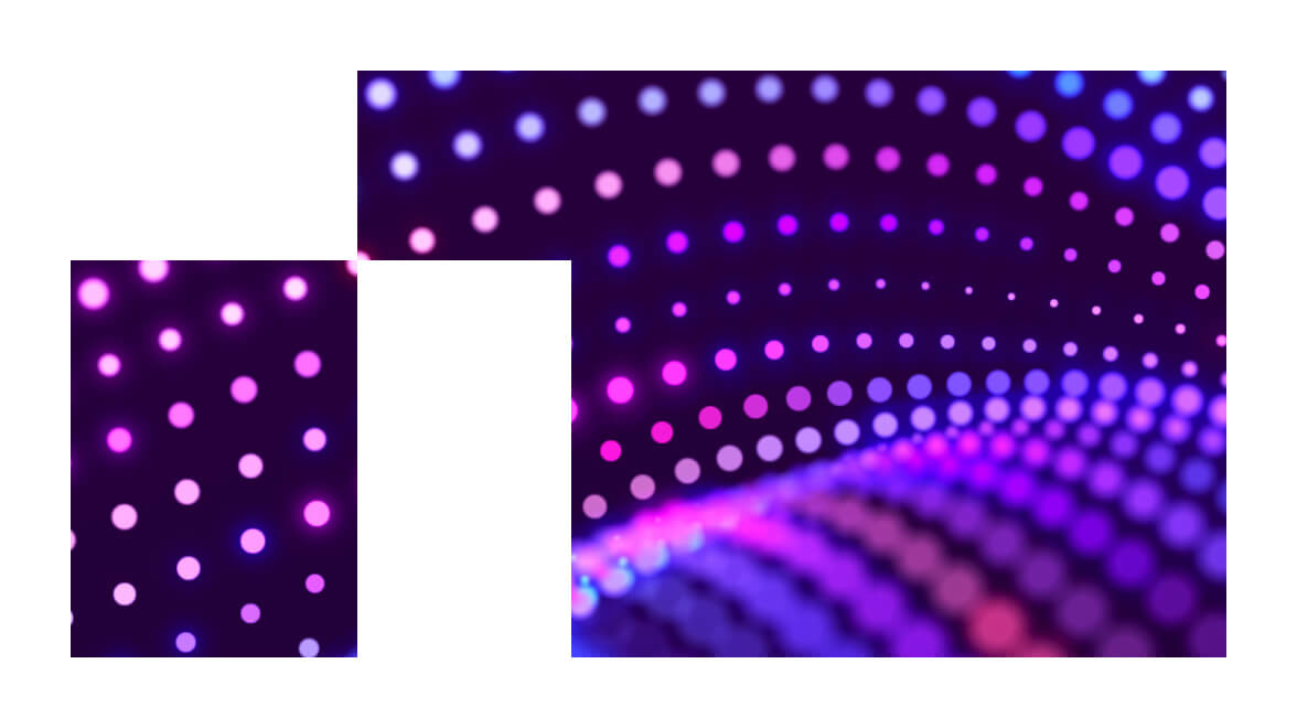 diferentes lunares de color en estructura ondulada