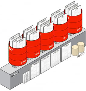 Container Databases with Pluggable Databases