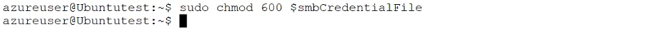 sudo chmod 600 $smbCredentialFile