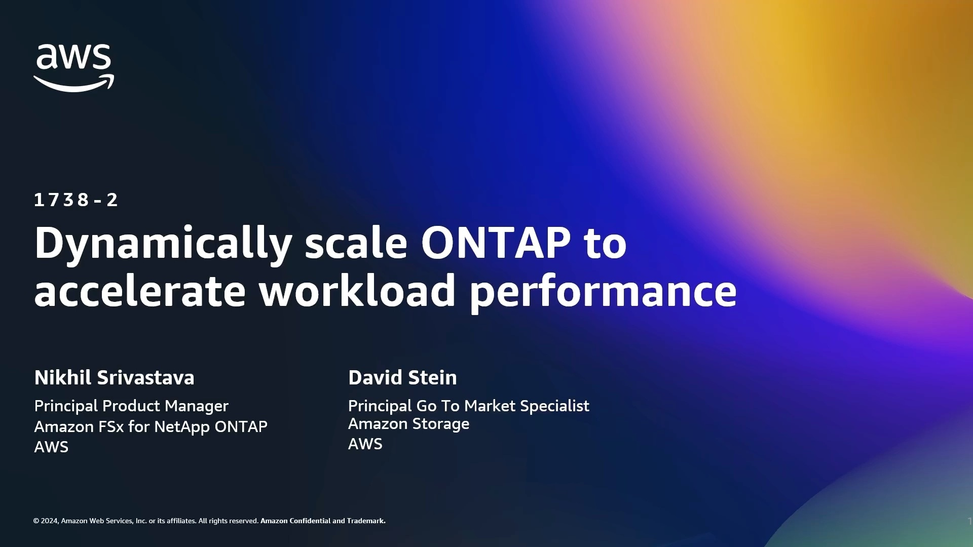 AWS - Dynamically scale ONTAP to accelerate workload performance [1738 ...