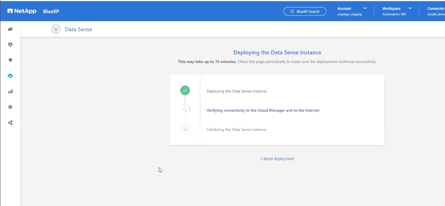 cds 3 Check Installation Progress in BlueXP