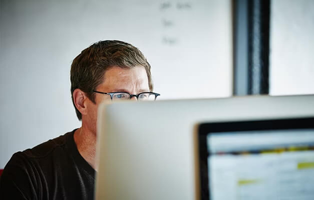 Man using computer