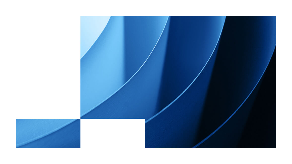 animation à arcs de cercle bleus