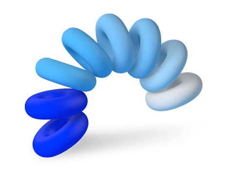 blue and white discs