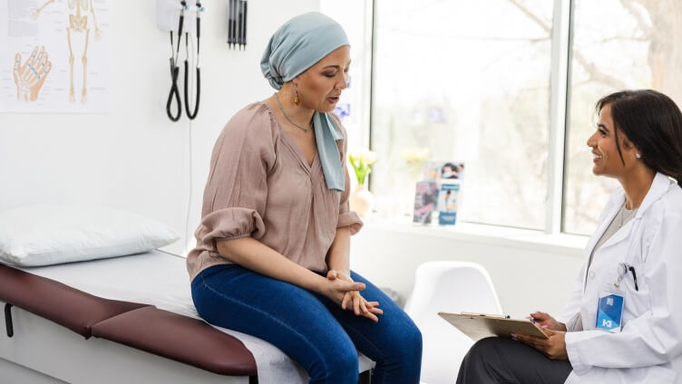 patient talking to doctor