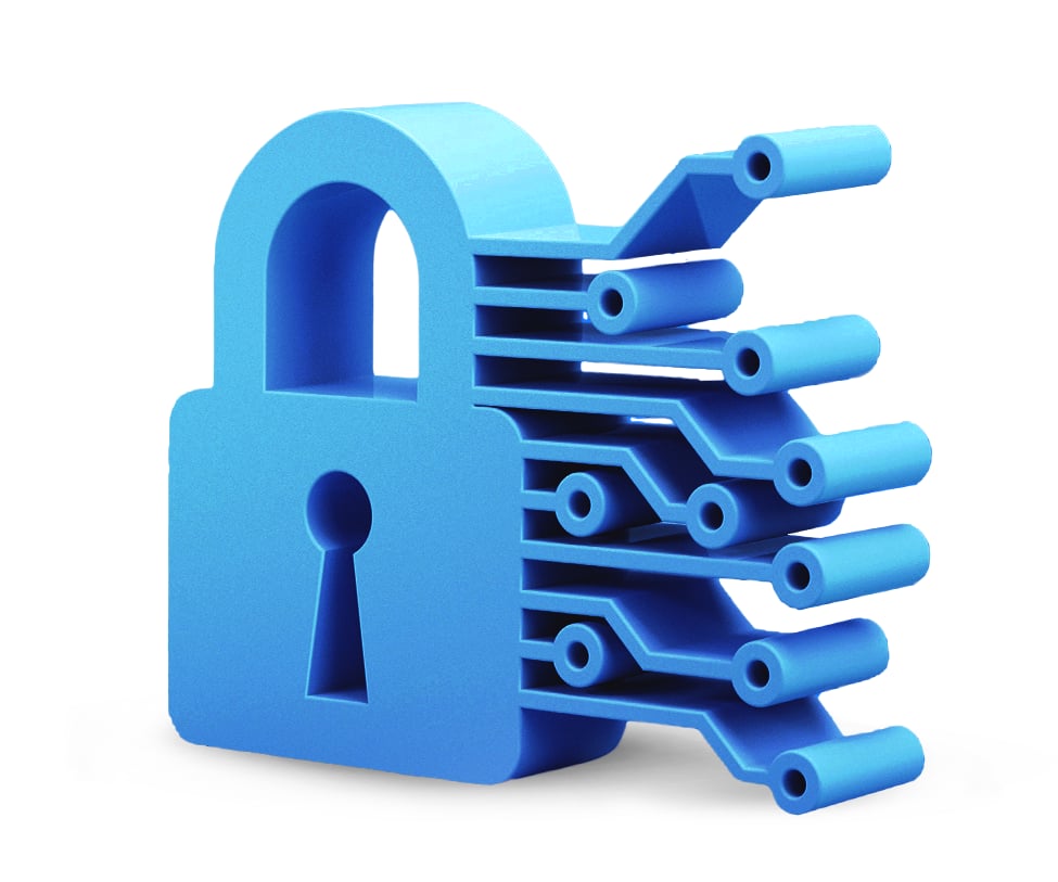 blue padlock object