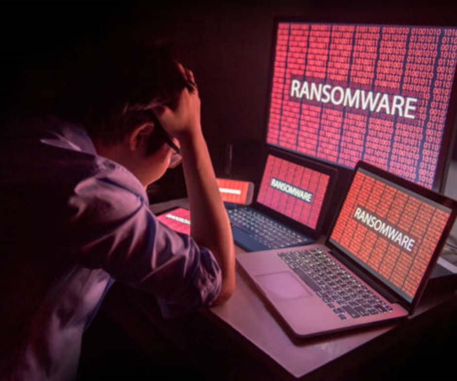 Person working on a laptop