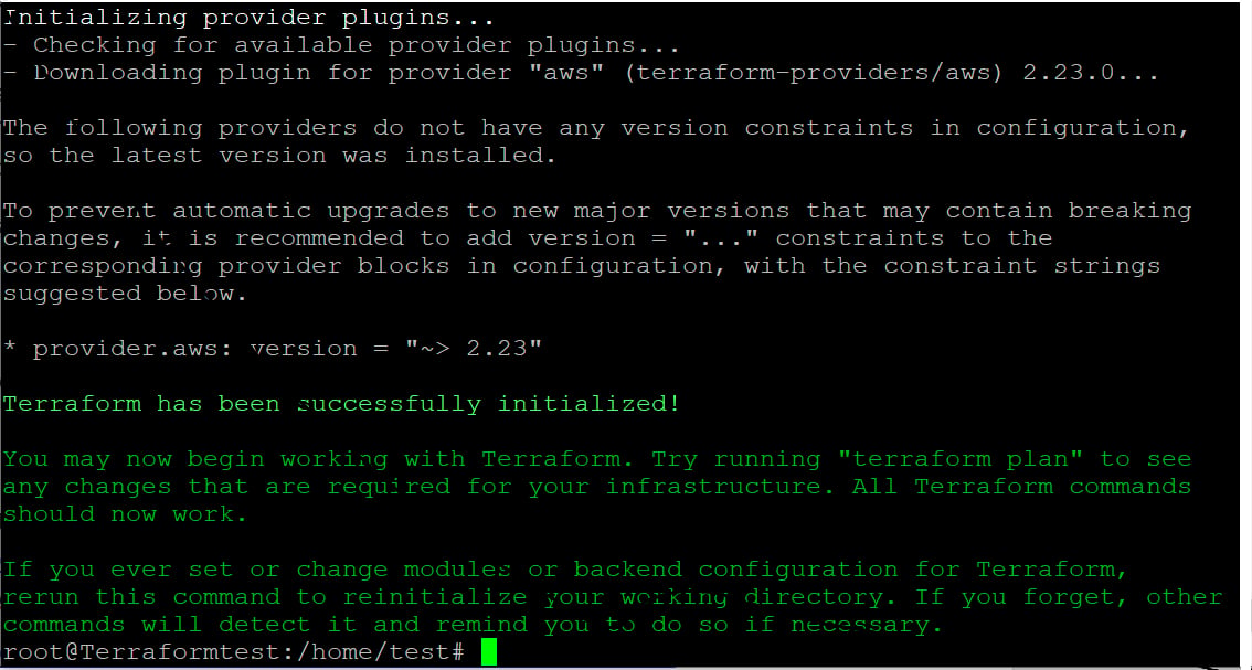 Initializing provider plugins