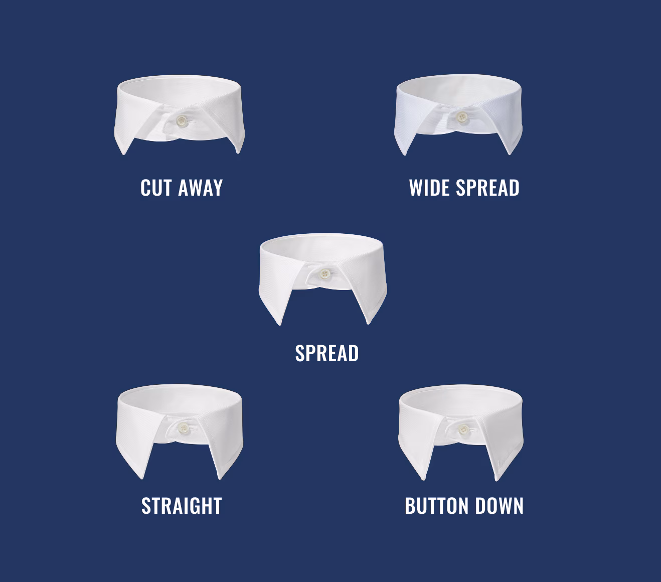 Joseph Abboud custom shirt collar styles