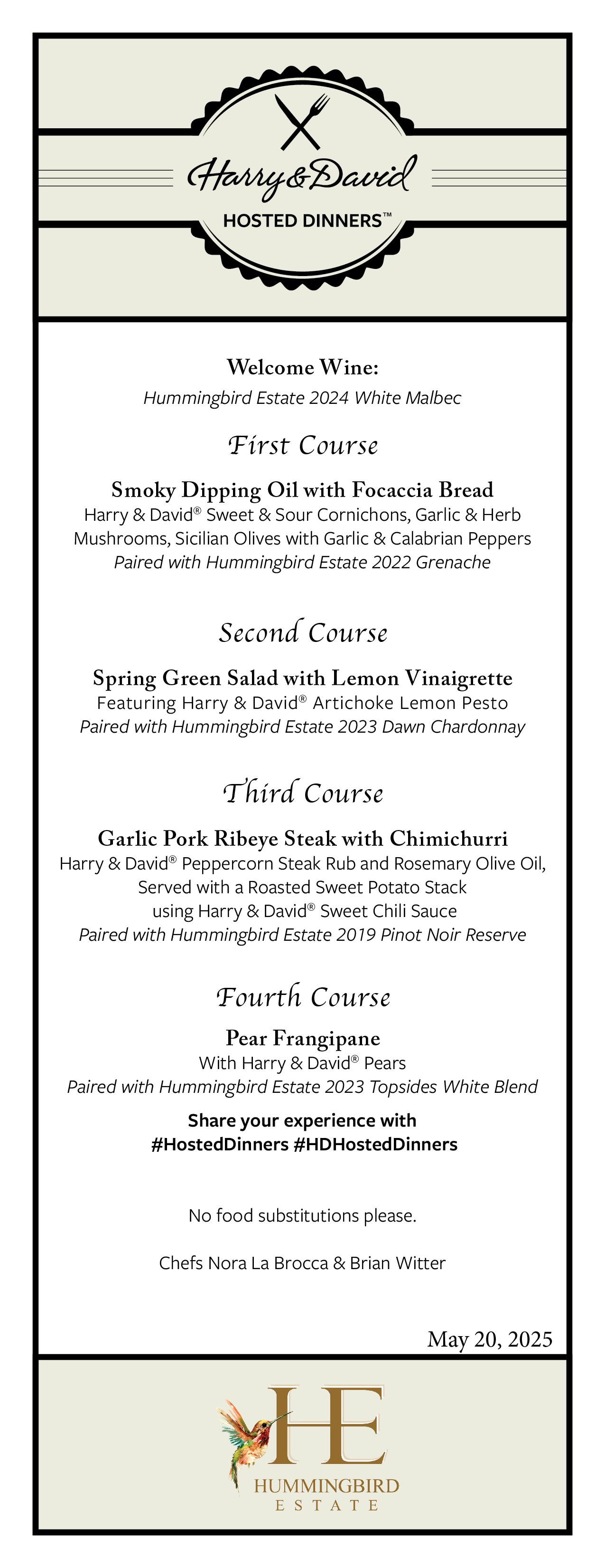 Event Menu