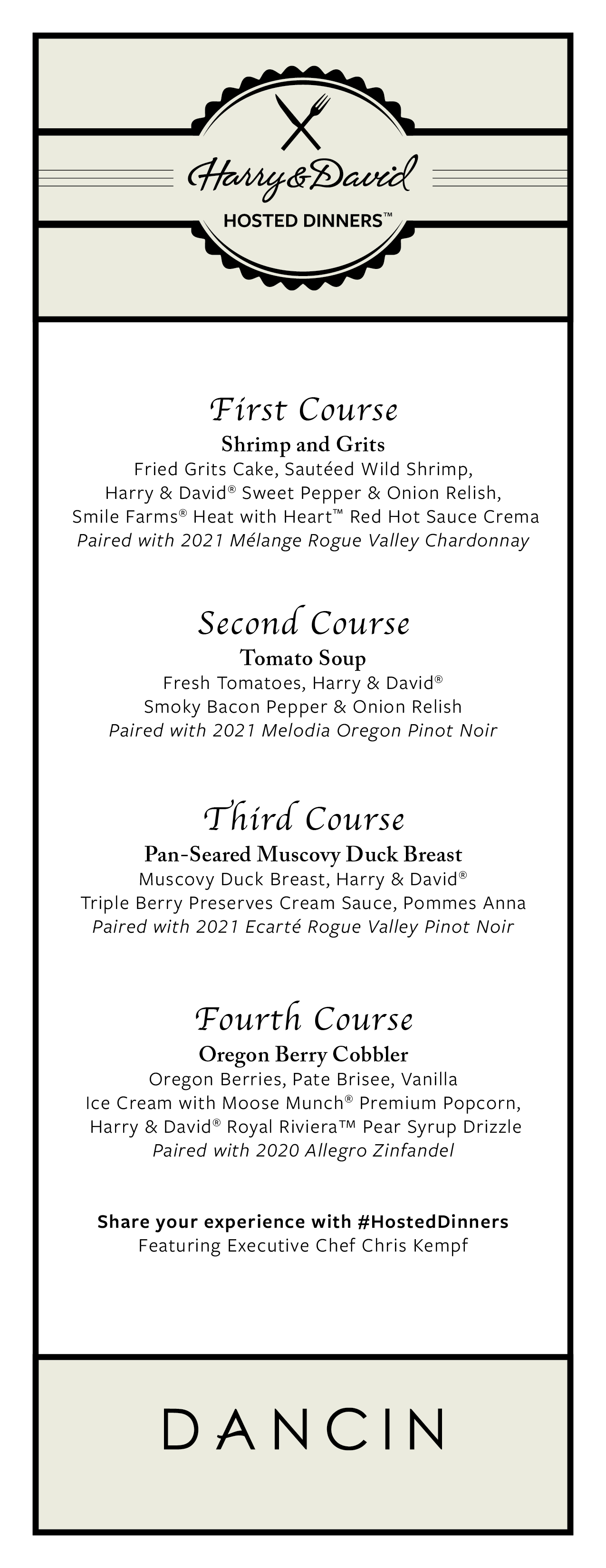 Event Menu