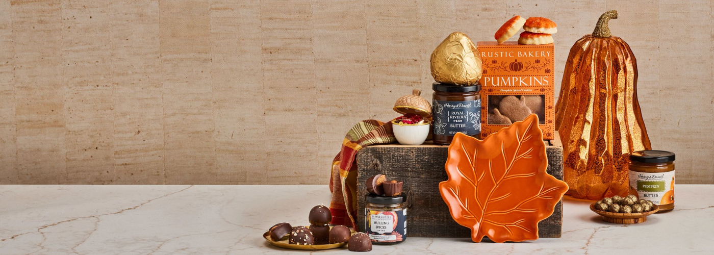 Desktop homepage hero background for the FALL50 Bountiful Savings promotion.
