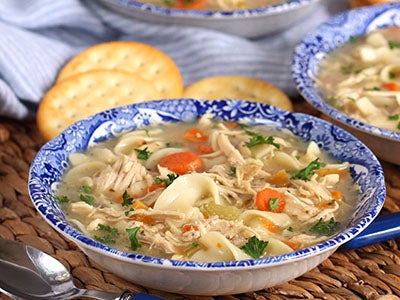 chicken noodle soup bowl