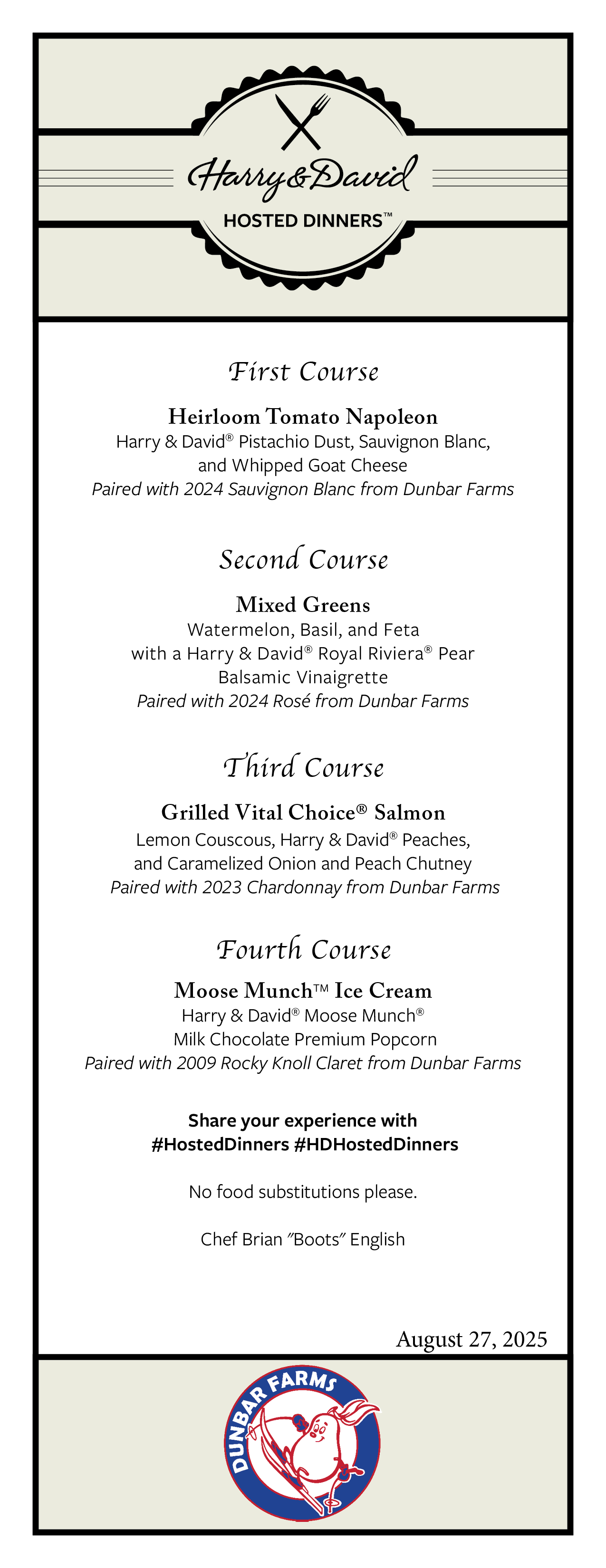 Event Menu