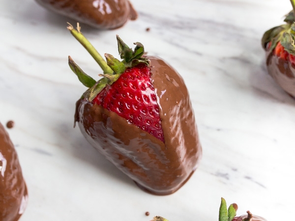 Dipped chocolate covered strawberries