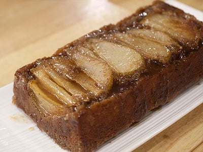 Upside Down Pear Coffee Cake