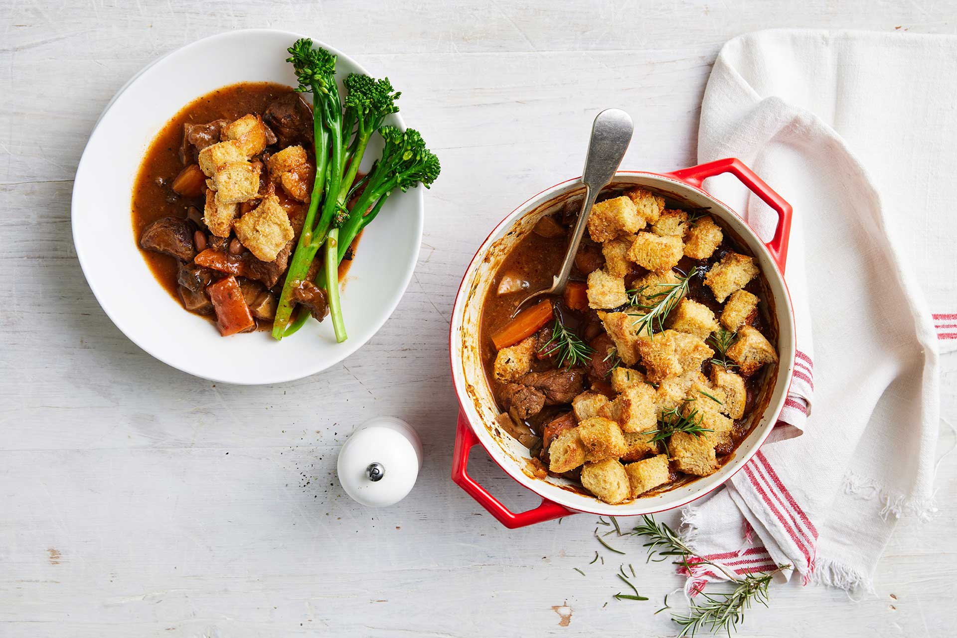 Two appetizing plates showcasing a delectable combination of meat and vegetable
