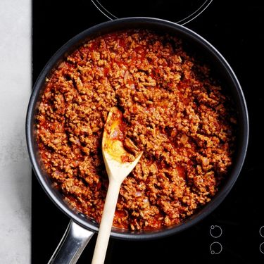 Mince in pan
