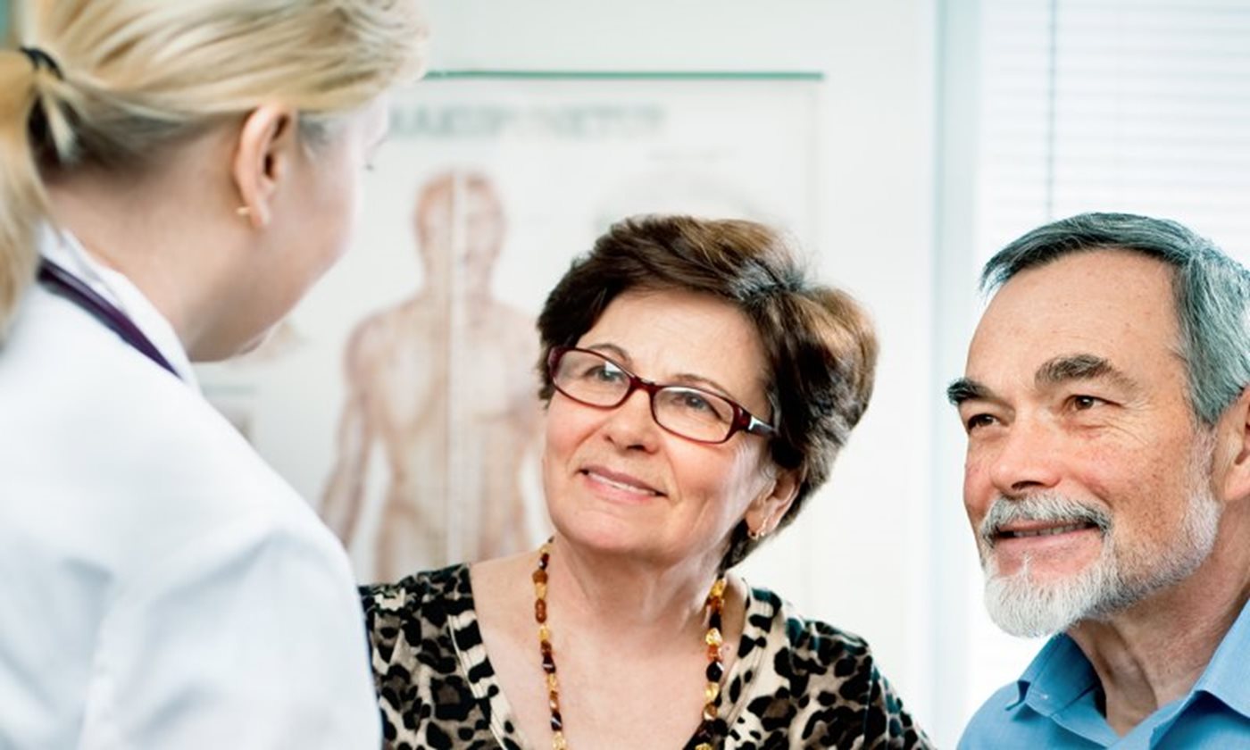 doctor and patients having conversation
