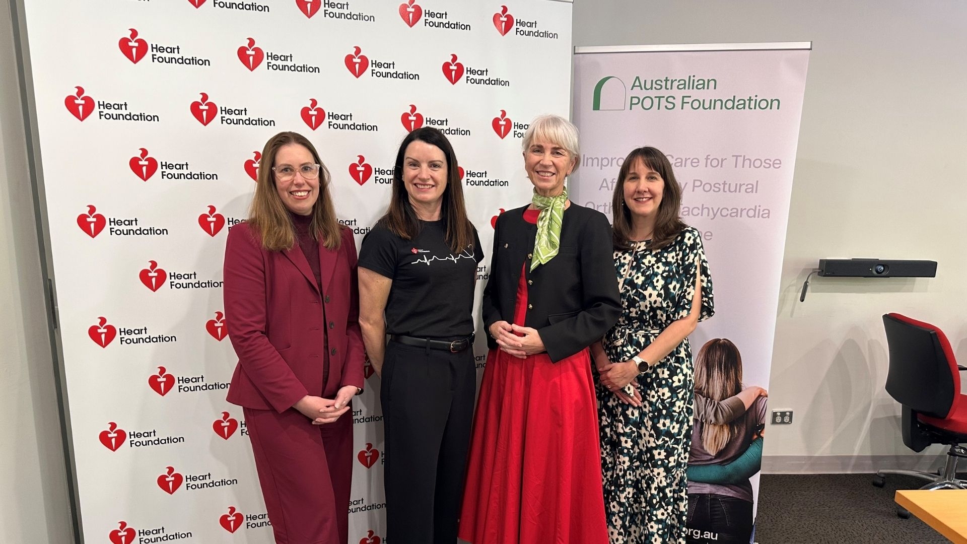 The Heart Foundation and POTS teams standing together