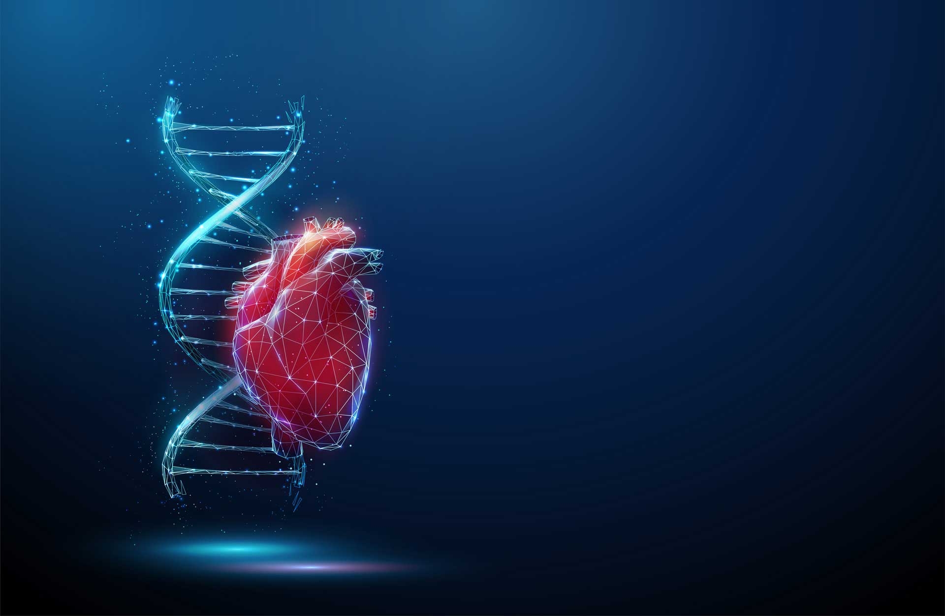 A graphic of a heart and DNA